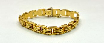 14k Gold Link Bracelet  - Made In Italy