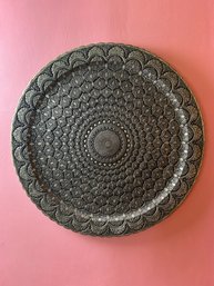 Large Metal Embossed Disk Wall Art (#1)