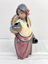 Lladro Navajo Maiden With Carrying Pots.