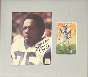 Signed Pro Football Hall Of Fame David (deacon) Jones Art Series Framed