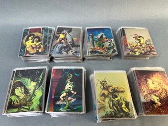 Lot Of All Chromium Conan II Cards By Comic Images.