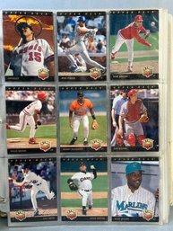 Large Folder Of MLB Cards 1992 Upper Deck Star Rookies.