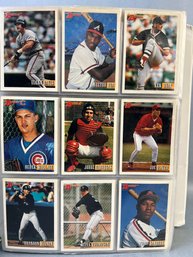 Large Folder Of MLB Cards 1993 Topps Bowman.