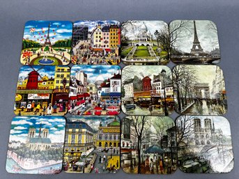 2 Sets Of 6 Each European City Coasters.