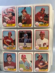 Large Folder Of MLB Cards  1981 Fleer.