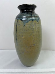 Grey Blue Drip Vase.