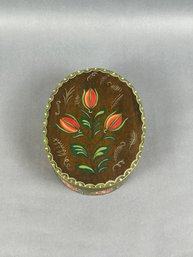 Handpainted Oval Box - 1995