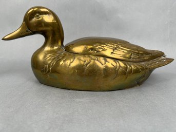 Brass Duck Trinket/jewelry Box.