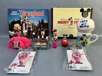 Lot Of Walt Disneys Mickey And Minnie Mouse Items.