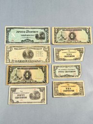 Vintage Japanese Pesos And Centavos