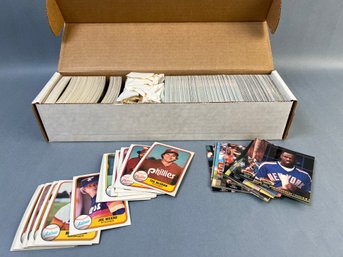 Box Of MLB Cards 1981 Fleer And 1992 Topps Stadium Club.