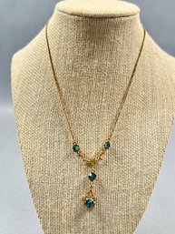 1/20 Gold Filled Necklace With Blue Stones