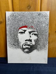 Vintage Original Painting Of Jimi Hendrix -Local Pick Up Only