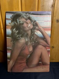 Farrah Fawcett Poster On Board -Local Pick Up Only