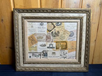 Vintage Wine Label Collage -Local Pick Up Only