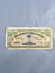 1937 Lagos 10 Shilling