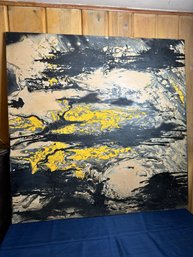 Large Vintage Abstract Oil Painting -Local Pick Up Only