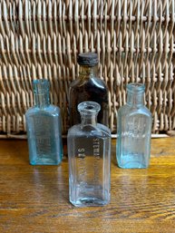 Lot Of 4 Vintage Bottles: Seattle, Goshen Indiana, DesMoines Iowa