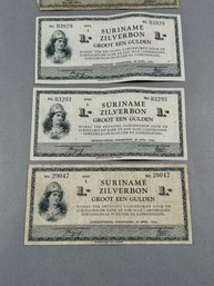 Four Suriname 1 Gulden 1942