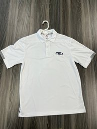 Seattle Seahawks Logo Medium Golf Shirt.