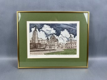 Town Center Print: Artist Signed: M. Bocianowski 88/700