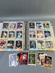 Large Folder Of Mixed Sports Cards Mostly Baseball.