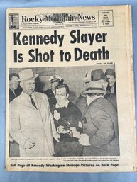 Rocky Mountain News, Nov 25, 1963 Oswald Shot.