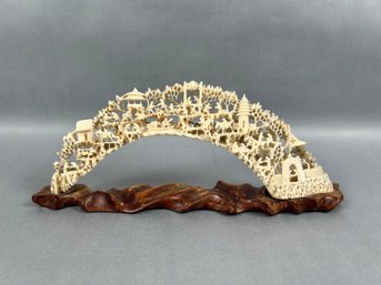 Chinese Carved Resin Tusk