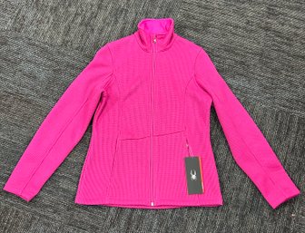 Womens Spyder Pink Full Zip Stryke Jacket