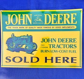 John Deere Tractors Sign.