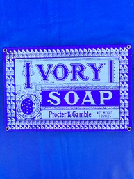 Vintage Look Ivory Soap Metal Sign.