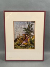 Persian Story Art Print, Plum Frame (#3)