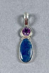 Sterling Silver Pendant With Two Stones