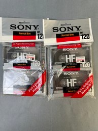 4 Sony HF 120 Cassette Tapes.