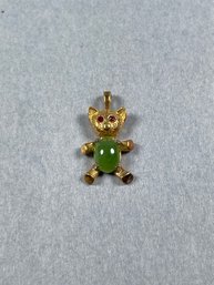 Small Jade Belly Bear Pendant