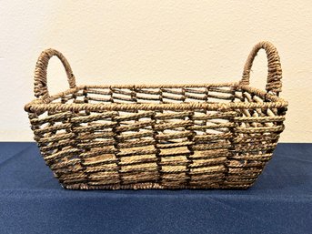 Two Tone Basket With Metal Frame
