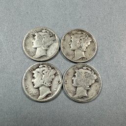 Four  Mercury Dimes