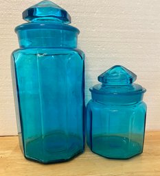 2 Blue Canisters