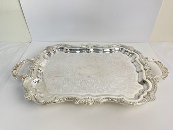 Vintage Footed Plated Silver Platter