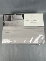Riviera Collection Grey Queen Sheet Set.