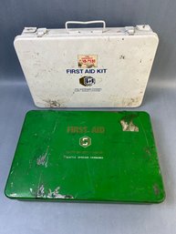 2 Vintage First Aid Kits From Safety And Supply Company.