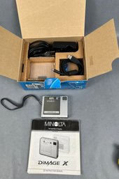 Minolta Dimage X No 1 3x 2.0 M Digital Camera With Accessories.