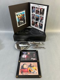 3 Star Trek Collectable Item Pizza Cutter Stamps And Cards.