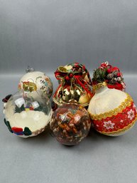 Lot Of Large Xmas Ornaments