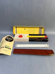 Vintage Pickett Trig Slide Rule With Manual Case And Box.  Set 1