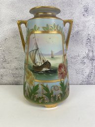 Hand Painted Nippon Vase