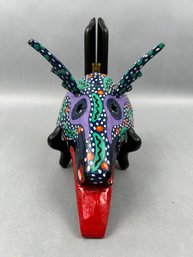 Folk Art Carved And Painted Mask