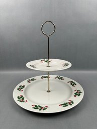 Christmas 2 Tier Serving Plate