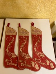 Vintage Merry Christmas Stockings