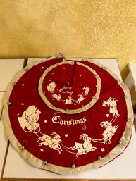 Two Vintage Christmas Tree Skirts